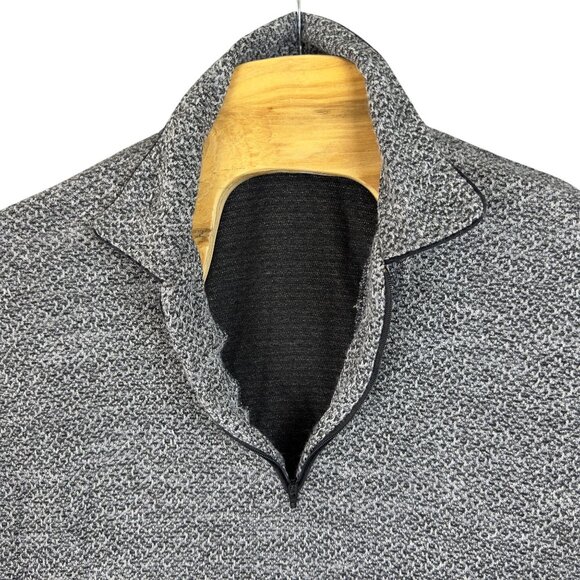 Giorgio Danieli Sweater Men L Gray Heather 1/4 Zip Long Sleeve Made In Italy - Picture 3 of 8